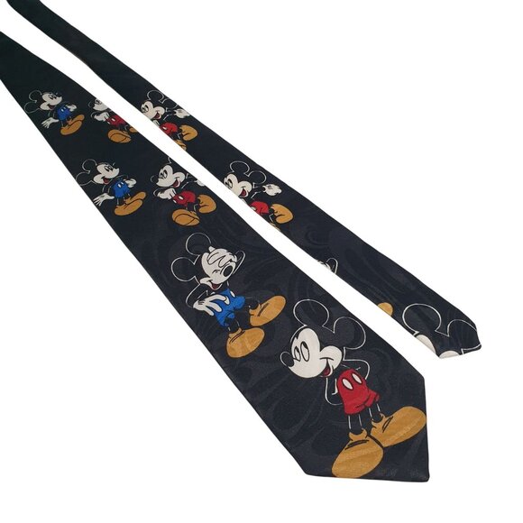 Disney Mickey Mouse Necktie Polyester Character Design Mens Fashion Accessory - Picture 1 of 5
